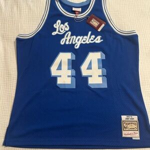 NWT Jerry West jersey! Blue color hard to find new at this price!